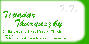 tivadar thuranszky business card